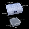 13Pcs Square Plastic Organizer Beads Storage Containers CON-YW0001-36-4