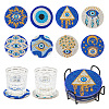 DIY Evil Eye Pattern Coaster Diamond Painting Kits DIY-TAC0016-54-13