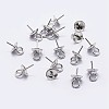 925 Sterling Silver Cup Pearl Bail Pin Pendants STER-F036-04S-6mm-1