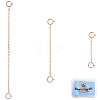 3Pcs 3 Styles Sterling Silver Cable Chain Extender STER-BBC0006-75-1
