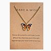 Bohemian Alloy Enamel Butterfly Pendant Necklaces for Women WG0CAA2-15-1