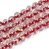 Crackle Transparent Glass Beads Strands X1-GLAA-N030-8mm-01H-1