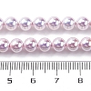 UV Plating Pearlized Glass Pearl Beads Strands GLAA-F128-01A-T11-2