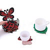 DIY 10Pcs Ladybird Coasters Diamond Art Painting Kit with Holder PW-WG2402D-01-4