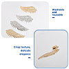 6 Pairs 2 Styles  Alloy Wing Brooch for Backpack Clothes JEWB-CA0001-76-4