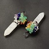 7 Chakra Pointed Natural Quartz Crystal Big Pendants G-C012-01R-11-4