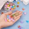 90Pcs 9 Colors Transparent Crackle Acrylic Beads MACR-TA0001-28-5