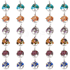 HOBBIESAY 10 Sets 6 Styles Natural & Synthetic Mixed Stone Chip Pendants G-HY0001-35-1