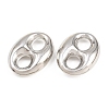 Brass Oval Links Connector Charms KK-H292-47P-03-2