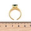 304 Stainless Steel & Cubic Zirconia Cuff Open Rings for Women RJEW-G376-01G-03-3