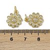 Brass Micro Pave Cubic Zirconia Pendants KK-I358-063G-I-3