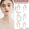 12Pcs 2 Colors Brass Micro Pave Clear Cubic Zirconia Pendants KK-BBC0015-64-2