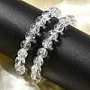 Natural Quartz Crystal Round Beads Stretch Bracelets for Women BJEW-L712-B03-8mm-1
