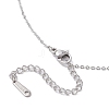 Clover Brass Micro Pave Cubic Zirconia Charms Pendant Necklaces NJEW-JN04958-02-5