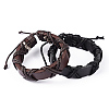 Adjustable Leather Cord Bracelets BJEW-L578-01-1