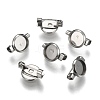 Tarnish Resistant 304 Stainless Steel Brooch Base Settings STAS-F191-04P-8mm-3