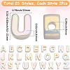 52Pcs 26 Styles UV Plated Acrylic European Beads OACR-SP0002-36-2