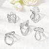 5Pcs 304 Stainless Steel Open Cuff Rings for Women RJEW-K313-07P-1