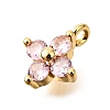 Brass Micro Pave Cubic Zirconia Pendants KK-D356-07H-G-2