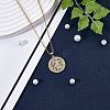 Plating Brass Micro Pave Clear Cubic Zirconia Pendant KK-SZ0001-91A-5