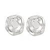 304 Stainless Steel Flat Round Stud Earrings EJEW-K295-19P-1