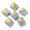Printed Handmade Porcelain Beads LAMP-D303-06F-01-1