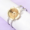 Two-Tone 304 Stainless Steel Cuff Bangles for Women BJEW-Z170-01GP-02-3