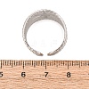 304 Stainless Steel Cuff Open Rings for Women SA-CBABC9E-05D-GP-3
