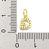 Letter Brass Micro Pave Clear Cubic Zirconia Pendants KK-K354-06G-G-3