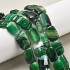 Natural Banded Agate Beads Strands G-K392-B09-13x18mm-1