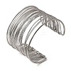 Non-Tarnish 304 Stainless Steel Open Cuff Bangles for Women STAS-002-01-1