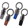 4Pcs 4 Colors Suede Fabric Pendant Keychains KEYC-FH0001-78-1
