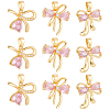 12Pcs 3 Style Brass Micro Pave Cubic Zirconia Pendants KK-BBC0019-52-1