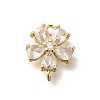 Brass Micro Pave Cubic Zirconia Pendants KK-M295-15G-03-1