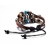 Adjustable Casual Unisex Leather Multi-strand Bracelets BJEW-BB15572-A-3