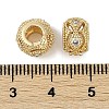 Brass Micro Pave Cubic Zirconia European Beads KK-I719-19G-3