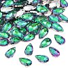 Faceted Teardrop Glass Pendants GLAA-O008-A21-1