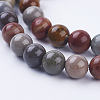 Natural Ocean Jasper Beads Strands G-P318-01-6mm-3