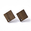 Walnut Wood Stud Earring Findings X-MAK-N033-004-2