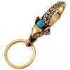 Elephant Brass Synthetic Turquoise Lobster Claw Clasps KK-WH20002-20C-1