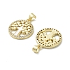 Brass Micro Pave Cubic Zirconia Pendants KK-D384-06G-03-2