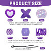2Bags 2 Styles Resin Hair Beads for Hair Braiding Tool DIY-CA0008-38B-2