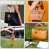 Leather and Alloy Keychain HJEW-WH20022-04B-04-4