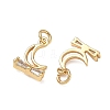Brass Micro Pave Clear Cubic Zirconia Charms CU-CBAF0F8-16G-G-2