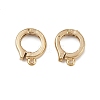 Brass Ring Twister Clasps KK-P310-01G-1
