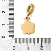 304 Stainless Steel Yellow Enamel European Dangle Charms STAS-D153-12G-3