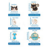 Kissitty 44Pcs 22 Styles Light Gold Plated Alloy Kitten Pendants ENAM-KS0001-03-14