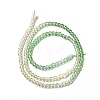 Transparent Gradient Color Glass Beads Strands GLAA-H021-01B-13-4