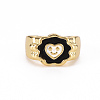 Alloy Enamel Wide Band Rings RJEW-N034-004-RS-2