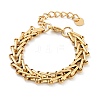 304 Stainless Steel Wheat Chains Bracelets for Women BJEW-F488-39G-4